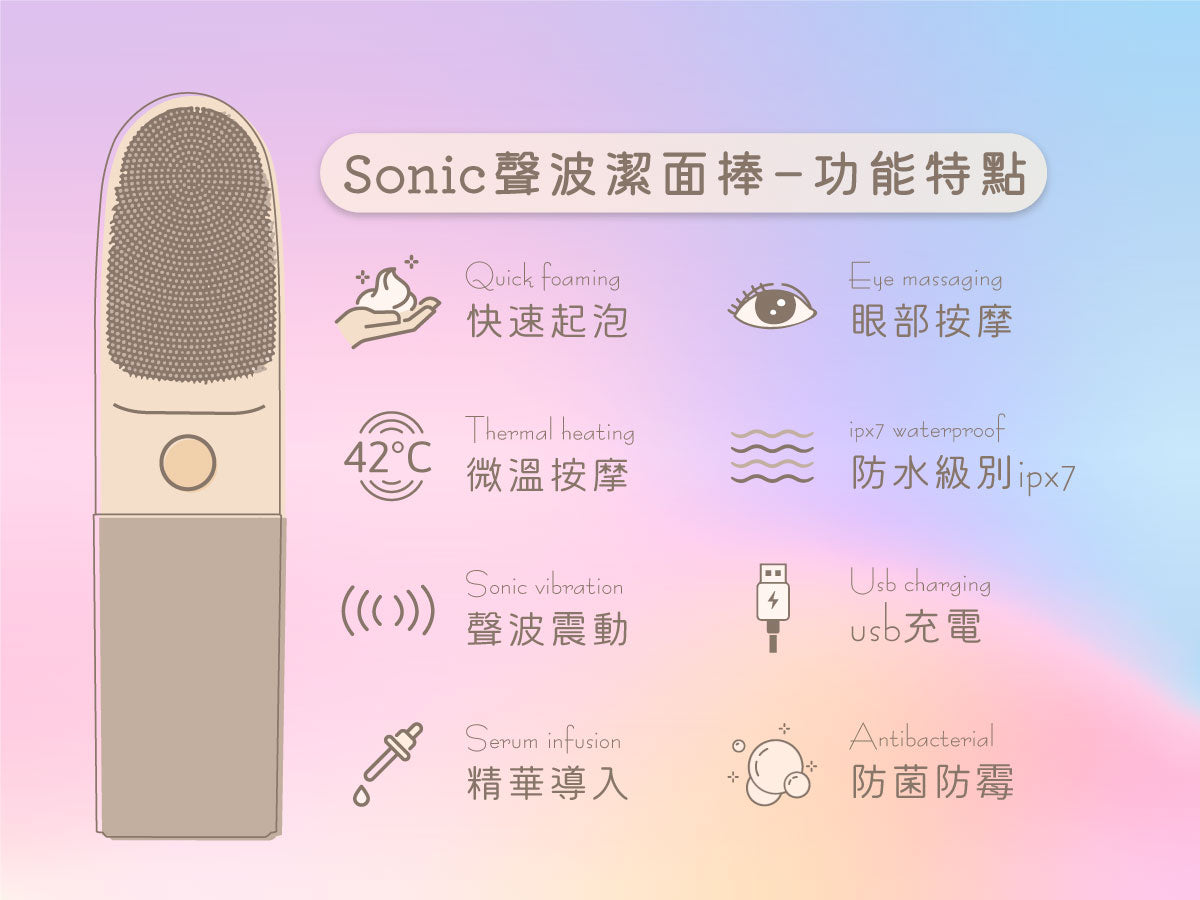 【8折優惠】Aura Polish 2.0 聲波潔面捧 ♥再送Rejuvenation 3支